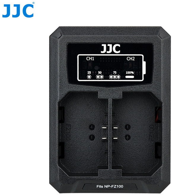 JJC 索尼SONY NP-FZ100 NP-FW50 雙槽USB電池充電器 內建充電線 輕巧便攜