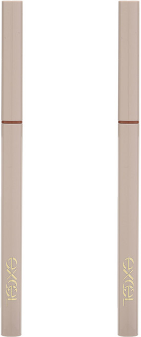 日本 excel 持色絲柔眼線膠筆, 2入, NP05 焦糖棕