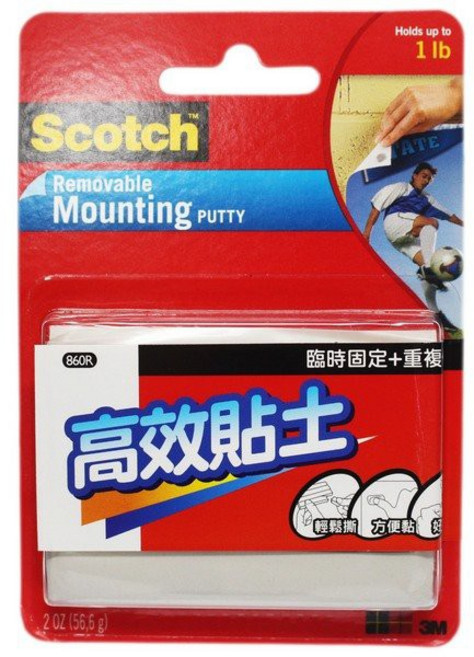 美國 3M Scotch 高效貼土 860S 免釘萬用黏土 56.6g, 1個, 1