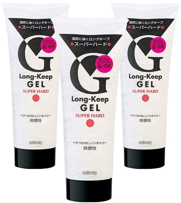 mandom 長效保濕透明髮雕, 3個, 225g
