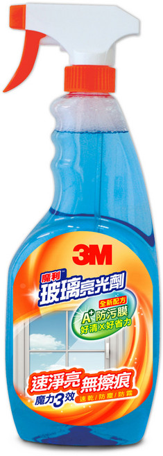3M 魔利玻璃亮光劑 600ml 全新配方 A+防污膜 速乾 防塵 防霧 玻璃清潔劑