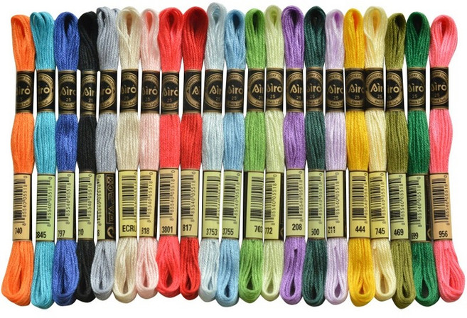 Siro 十字繡線組 DIY手工刺繡線, 多色, 1個