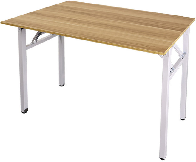 AOTTO 折疊書桌 100公分 (免組裝 寬大桌面 工作桌 電腦桌), 木紋