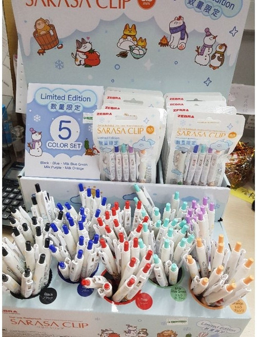 斑馬SA rasa JJ15冬季動物風鋼珠筆 牛奶設計 0.5mm, 黑色,0.5mm