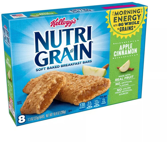 Kellogg's 家樂氏 烤燕麥棒 蘋果肉桂味, 8入, 37g