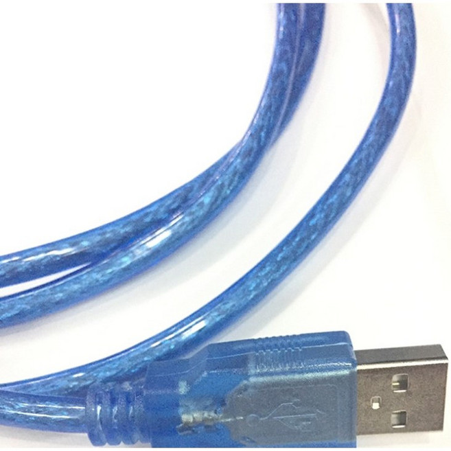TYPE-B 印表機傳輸線 USB 2.0 抗干擾磁環 影印機 事務機 觸控連接線, 藍色, 1個, 10m