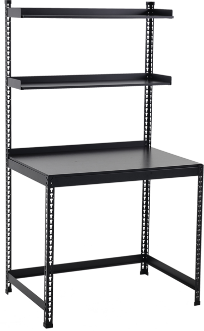 優米設計 台灣製 家具 工業風質感角鋼工作桌, 霧黑