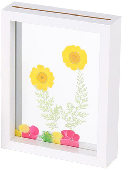 雙面透明展示框 木框 剪紙相框 DIY畫框 壓花框 乾花框 植物標本 照片框 桌面擺飾, 1個, 咖木