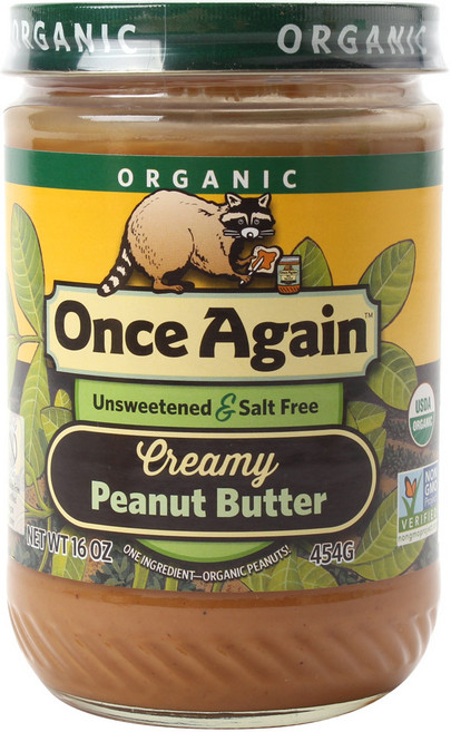 Once Again 無糖無鹽綿密花生醬, 1罐, 454g