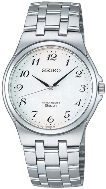 Seiko 精工 Spirit Quartz防水50米男性金屬手錶 SCXP027