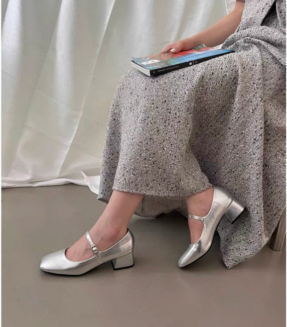 DAPAI SHOW 方頭粗跟瑪莉珍鞋 多色時尚百搭女鞋