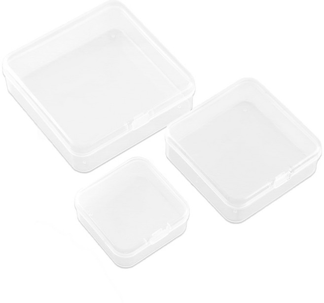 透明小方盒 多尺寸可選 防塵 飾品文具收納盒, 小 5.5*5.5*2, 1個