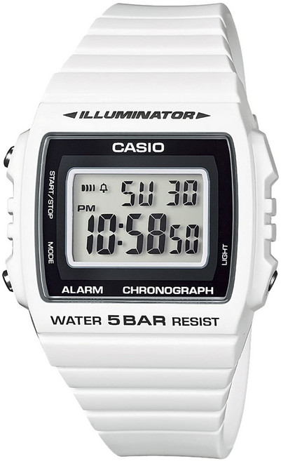 CASIO 卡西歐 ILLUMINATOR 5BAR 男性聚氨酯腕錶 W-215H-7AJH