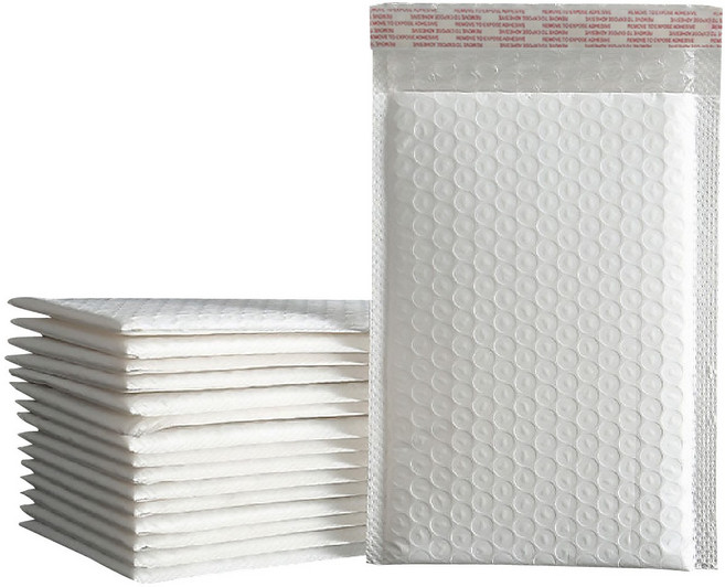 星星小舖 白色珠光 防震氣泡信封袋 自黏快遞袋 多尺寸可選, 1個