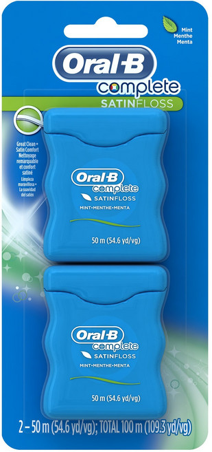 Oral-B 歐樂B 超滑盒裝牙線 薄荷味, 50m, 1個, 2件