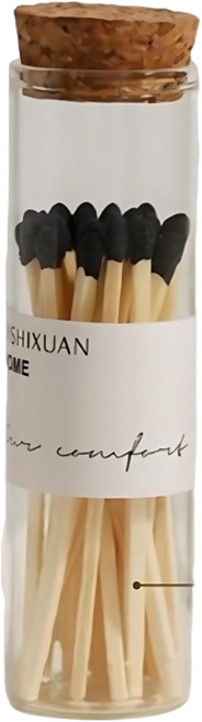 艾桔小姐 談香 香薰蠟燭專用火柴 復古玻璃火柴瓶, 1個