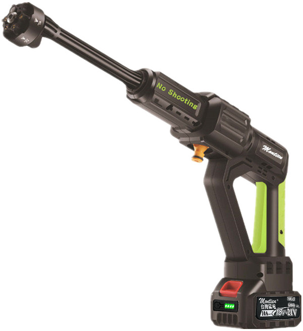 Montien 猛電 無線高壓洗車機 9500W 牧田款電池通用 多功能噴頭 自吸兩用, 黑, 18吋