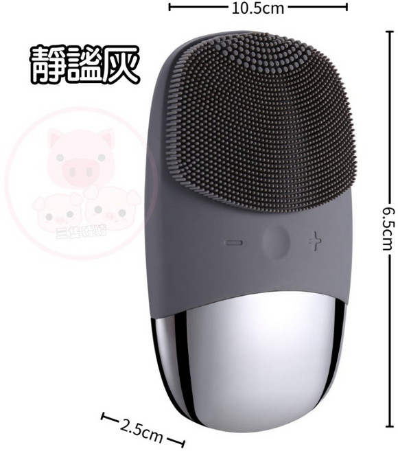 電動矽膠洗臉導入儀, 灰色