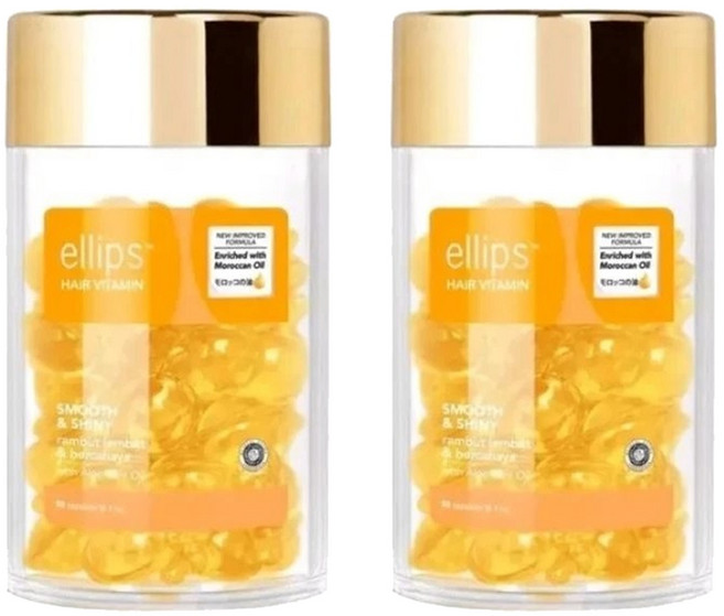 ellips 意立詩 維生素護髮精油膠囊 黃色柔順亮澤款, 2罐, 50ml