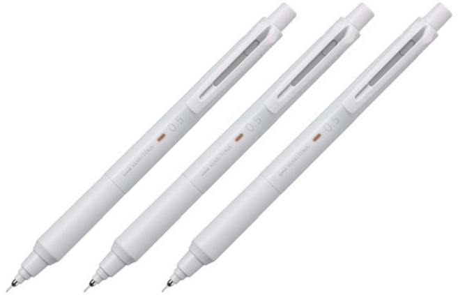 Uni 三菱鉛筆 KURU TOGA 不易斷芯自動鉛筆 M5KS1P 淺灰色, 3個, 0.5mm