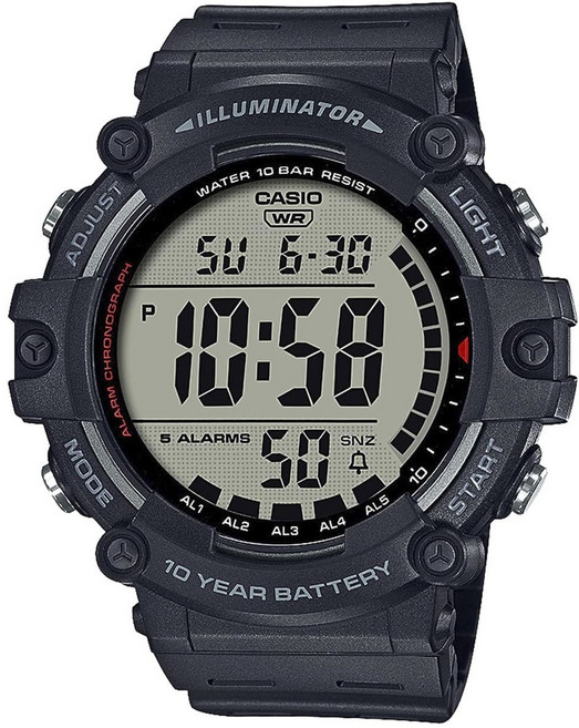 CASIO 卡西歐 Illuminator 10Bar聚氨酯男款腕錶 AE-1500WH-1AJF