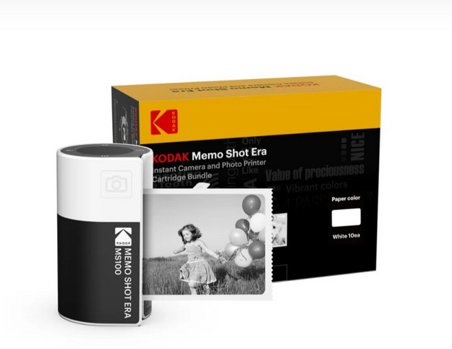 柯達 KODAK Memo Shot ERA MS100 三合一即時相機，便攜式黑白照片列印機，適合兒童, 1個