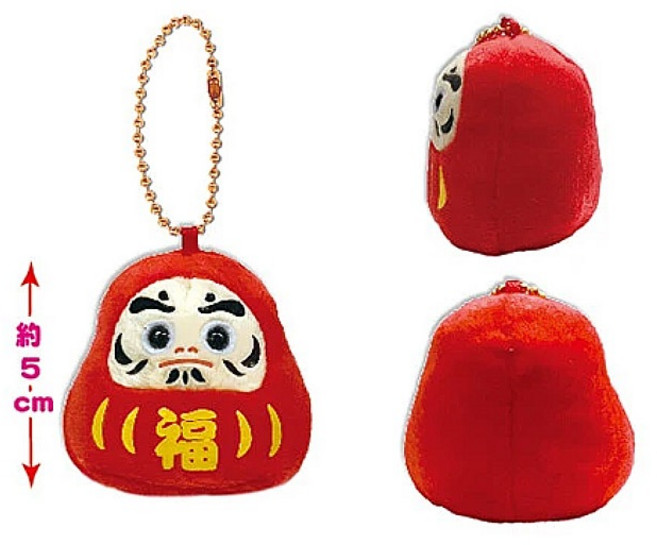 達摩不倒翁沙包米袋吊飾 日本正版 5x5x4cm 包包配件 招福開運