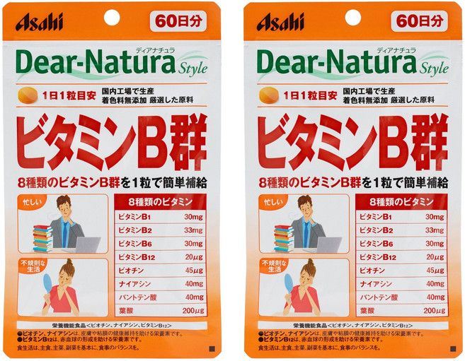 Asahi 朝日 Dear Natura Style維他命B群錠, 2包, 60顆