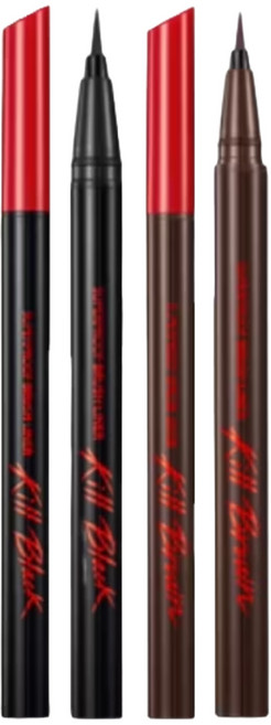 CLIO 防水柔順眼線液筆 持久不暈染 精準描繪 打造深邃眼妝, Brush Liner 01 BLACK, 1個