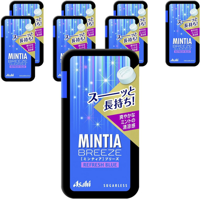 asahi Mintia Breeze清涼口含錠 清新藍色款 30顆入, 8盒