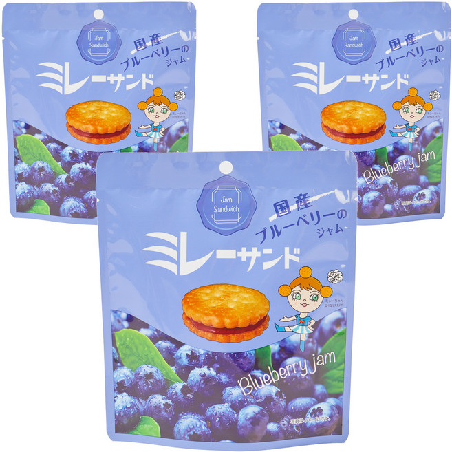 藍莓果醬夾心餅乾, 21個, 6g