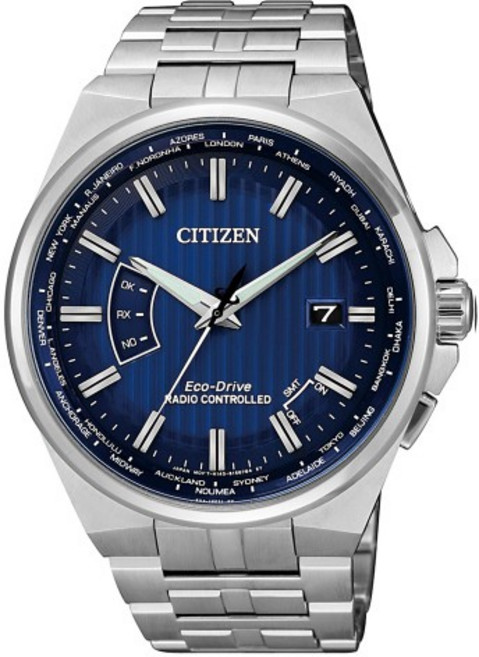 CITIZEN 星辰 紳士風電波腕錶 CB0160-51L 不鏽鋼電波男錶
