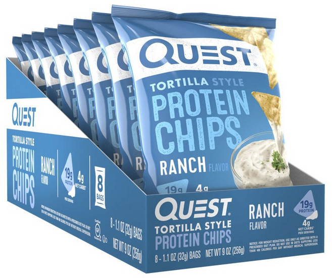 QUEST NUTRITION 高蛋白玉米餅 田園沙拉醬口味, 32g, 8包