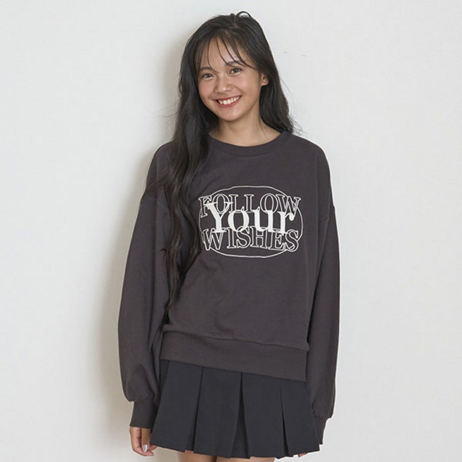 LOVETOXIC 字母圓形刺繡寬鬆感大學T