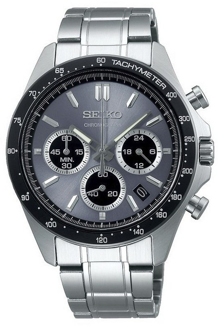 Seiko 精工 石英計時男款金屬手錶 SBTR027