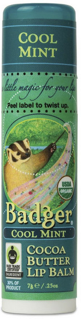BADGER 可可脂潤唇膏, 清涼薄荷, 7g, 1支
