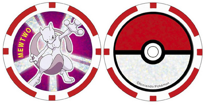 PoKeMoN 寶可夢 精靈球印花高爾夫球標, 1個, 超夢