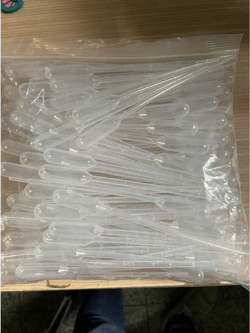 拋棄式1cc滴管/1cc刻度吸管 - 實驗室耗材 食品級塑膠 精準量取, 1個, 100
