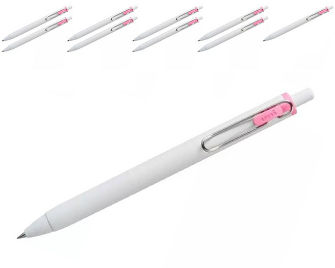 Uni 三菱 ball One自動鋼珠筆 0.5mm, 10入, 淺粉色