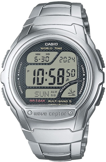 CASIO 卡西歐 男款Wave Ceptor WR 5Bar防水金屬手錶 WV-58RD-1AJF