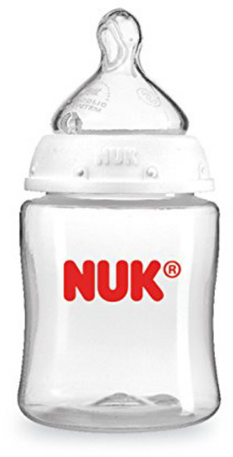 NUK 寬口徑奶瓶 150ml, 透明, 0個月以上