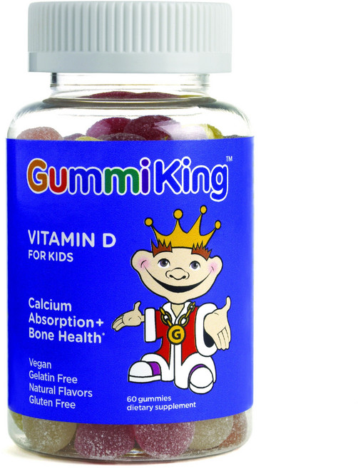 Gummi King 孩童維他命D素食軟糖, 60顆, 1罐