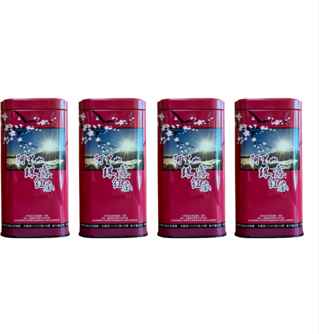 有纖擇茗 阿里山珠露烏龍紅茶150克x4罐 (共1斤) - 台灣高山茶 紅玉紅茶風味, 150g, 1套裝, 4罐