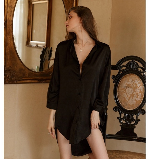 Duofei 緞面襯衫睡衣