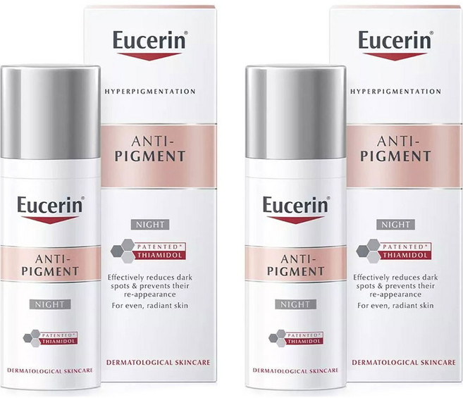 Eucerin Anti-Pigment晚霜, 2個, 50ml