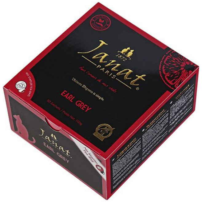 Janat 格雷伯爵茶茶包, 1個, 50入, 2g