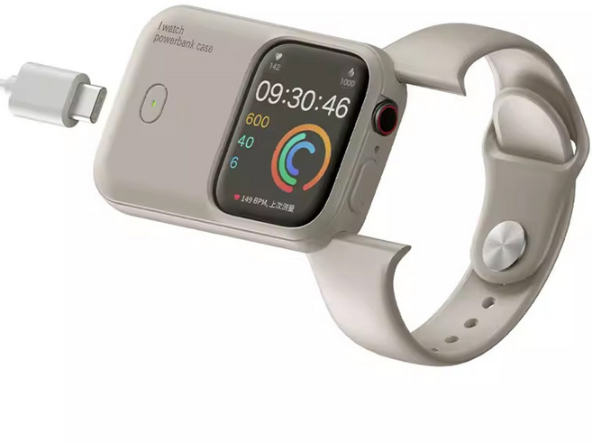 APPLE WATCH穿戴式充電倉 1200毫安 智能恆溫 安全保護 邊用邊充, 褐色 40/41mm通用, 1個
