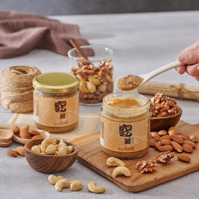 成就希望工程 無加糖綜合堅果醬, 1瓶, 225g