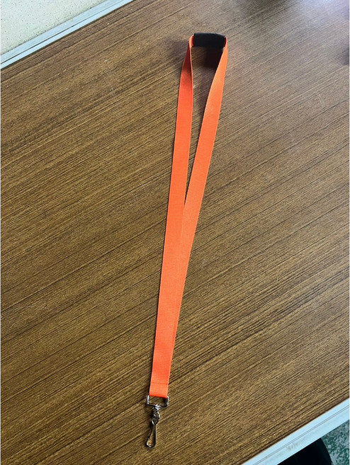 【富巨金】識別證帶/證件帶 - 2cm寬高速帶/特多龍(頸後安全扣 旋轉金屬鉤), 橘色