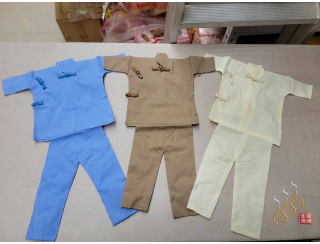 金香佛燭 布紮男女厚衣服 中山裝布衣 祭祖用品